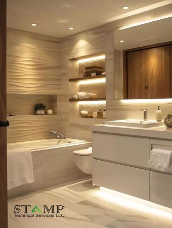 luxury and compact bathroom design