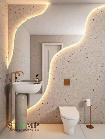 wall mount mirror and bathroom design